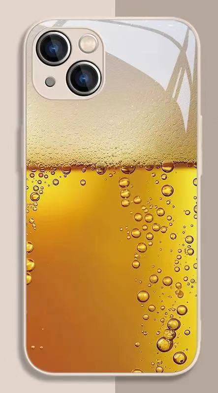 スマホケース ビールをテーマにしたスマホケース! 耐衝撃・防振性能に優れ、高級感あふれるスマホケースで、iPhone に対応