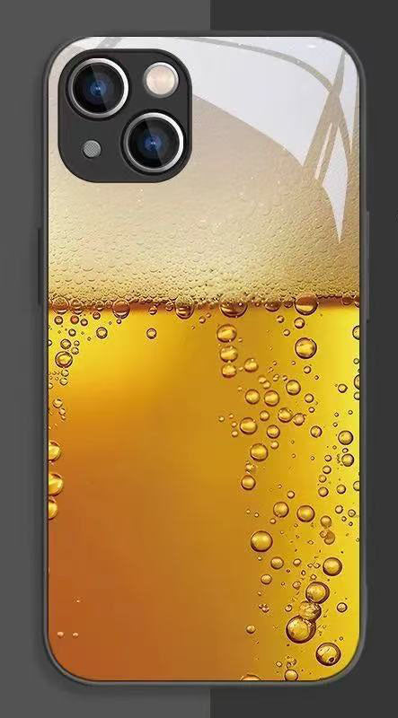 スマホケース  ビールをテーマにしたスマホケース!  耐衝撃・防振性能に優れ、高級感あふれるスマホケースで、iPhone に対応