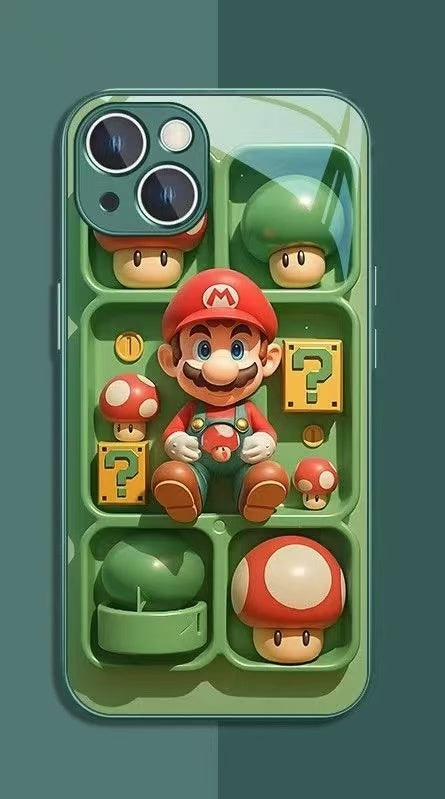 スマホケース マリオをテーマにしたスマホケース! 耐衝撃・防振性能に優れ、高級感あふれるスマホケースで、iPhone に対応