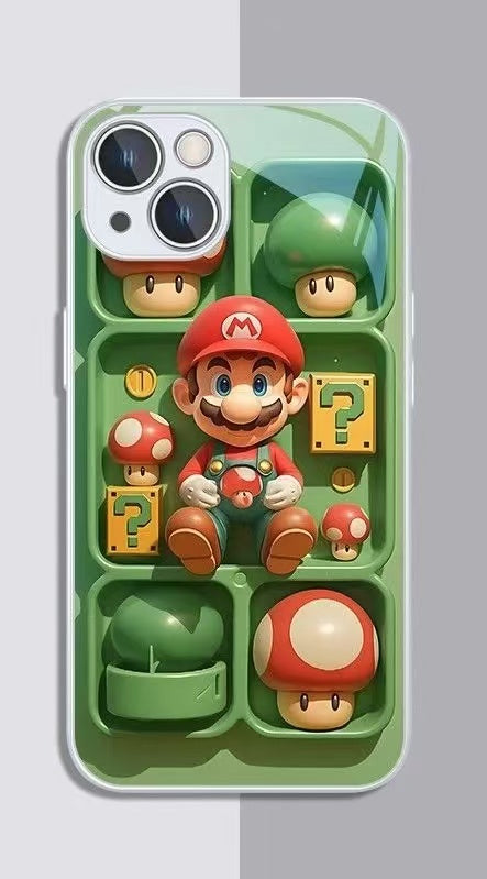 スマホケース マリオをテーマにしたスマホケース! 耐衝撃・防振性能に優れ、高級感あふれるスマホケースで、iPhone に対応
