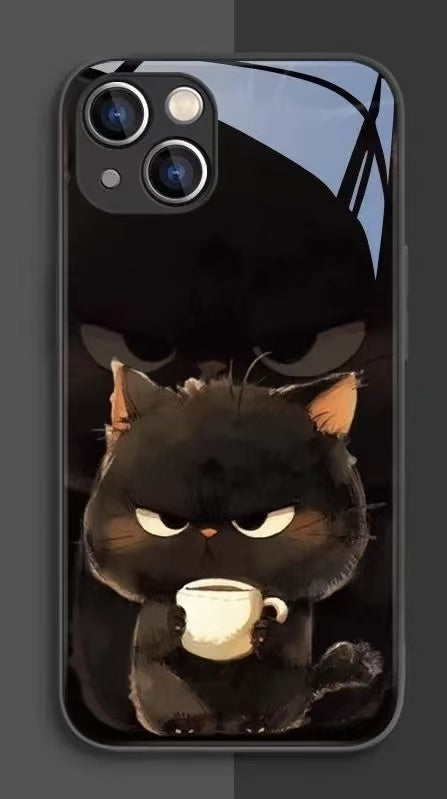 スマホケース 可愛い猫をテーマにしたスマホケース! 耐衝撃・防振性能に優れ、高級感あふれるスマホケースで、iPhone に対応