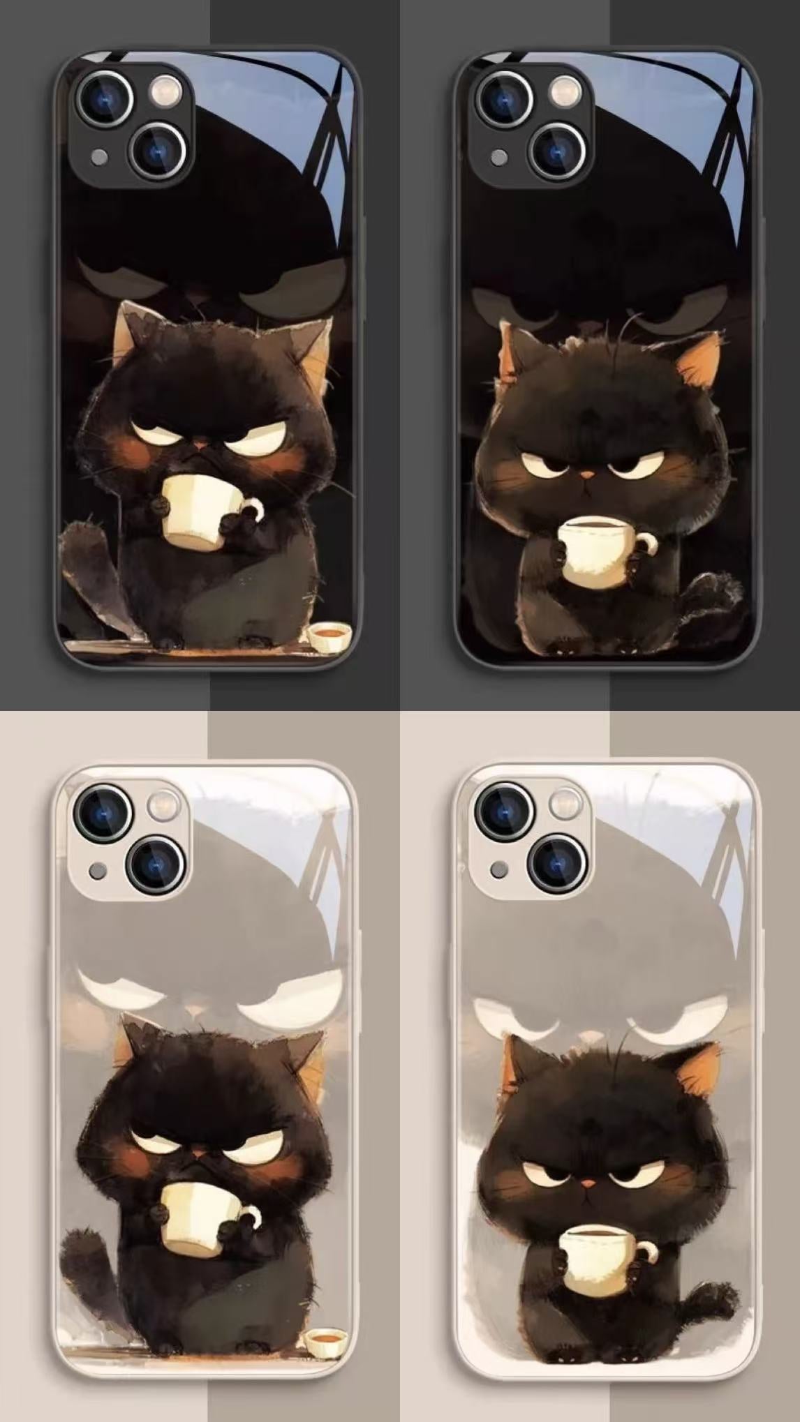スマホケース 可愛い猫をテーマにしたスマホケース! 耐衝撃・防振性能に優れ、高級感あふれるスマホケースで、iPhone に対応