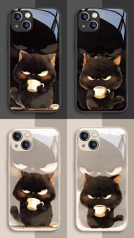 スマホケース  可愛い猫をテーマにしたスマホケース!  耐衝撃・防振性能に優れ、高級感あふれるスマホケースで、iPhone に対応