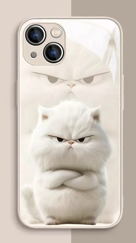 スマホケース  可愛い猫をテーマにしたスマホケース!  耐衝撃・防振性能に優れ、高級感あふれるスマホケースで、iPhone に対応