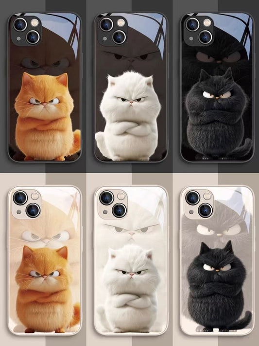 スマホケース  可愛い猫をテーマにしたスマホケース!  耐衝撃・防振性能に優れ、高級感あふれるスマホケースで、iPhone に対応