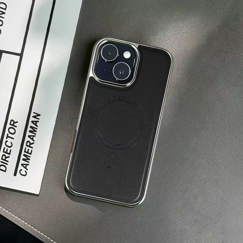 スマホケース シンプルなデザインの磁気吸着式スマホケース 耐衝撃・防振性能に優れ、高級感あふれるスマホケースで、iPhone に対応
