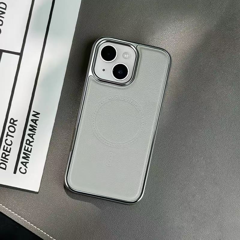 スマホケース シンプルなデザインの磁気吸着式スマホケース 耐衝撃・防振性能に優れ、高級感あふれるスマホケースで、iPhone に対応
