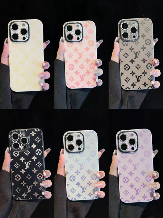 スマホケース  高級感  厚めのスリガラス調 ダブルV 耐衝撃・防振性能に優れ、高級感あふれるスマホケースで、iPhone に対応