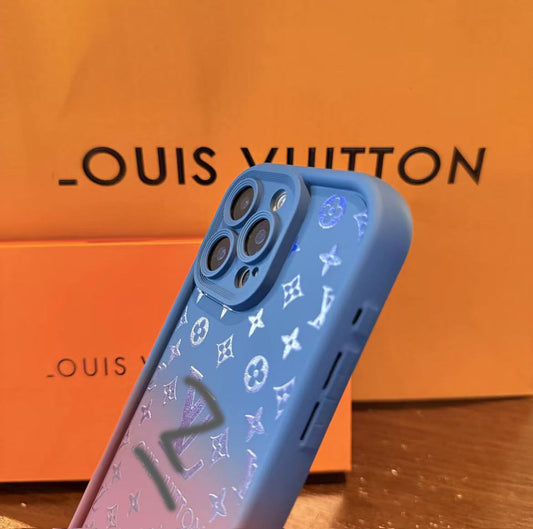 スマホケース  高級感 グラデーションシリーズ  ダブルV 耐衝撃・防振性能に優れ、高級感あふれるスマホケースで、iPhone に対応