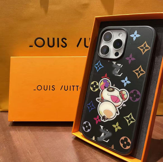 スマホケース  高級感 人気キャラクターテーマ  ダブルV 耐衝撃・防振性能に優れ、高級感あふれるスマホケースで、iPhone に対応