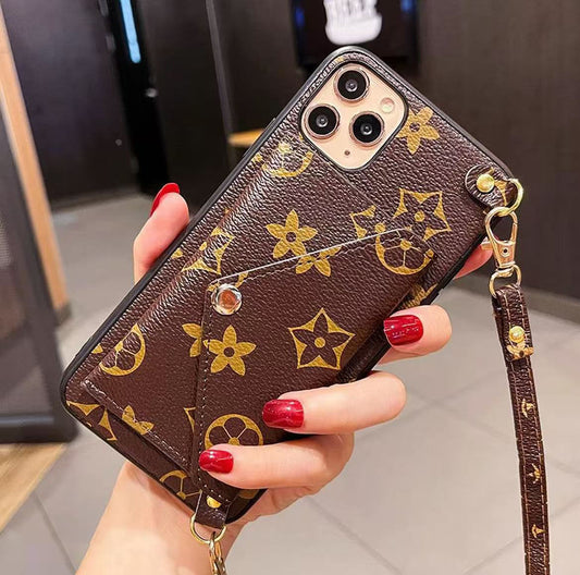 スマホケース  高級感 ストラップ付きで取り外し可能な財布付き 耐衝撃・防振性能に優れ、高級感あふれるスマホケースで、iPhone に対応