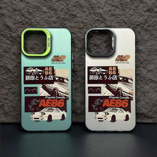 スマホケース 藤原豆腐店 AE86 テーマのスマホケース 耐衝撃・防振性能に優れ、高級感あふれるスマホケースで、iPhone に対応