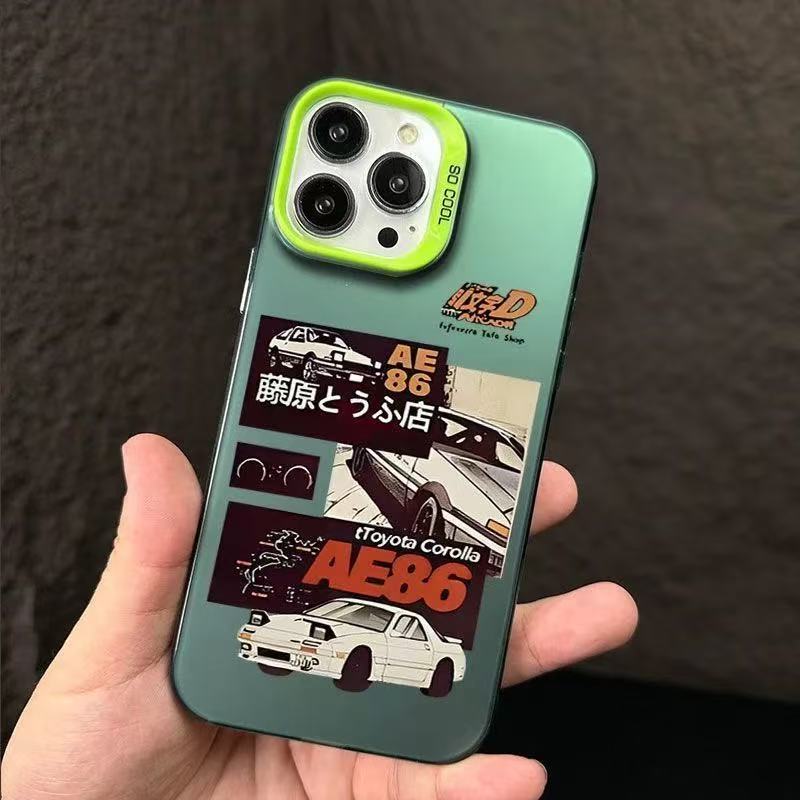 スマホケース 藤原豆腐店 AE86 テーマのスマホケース 耐衝撃・防振性能に優れ、高級感あふれるスマホケースで、iPhone に対応