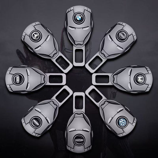 カー用品  車アクセサリー  アイアンマンテーマ  亜鉛鉛合金 シートベルト延長器、警告音を消去可能