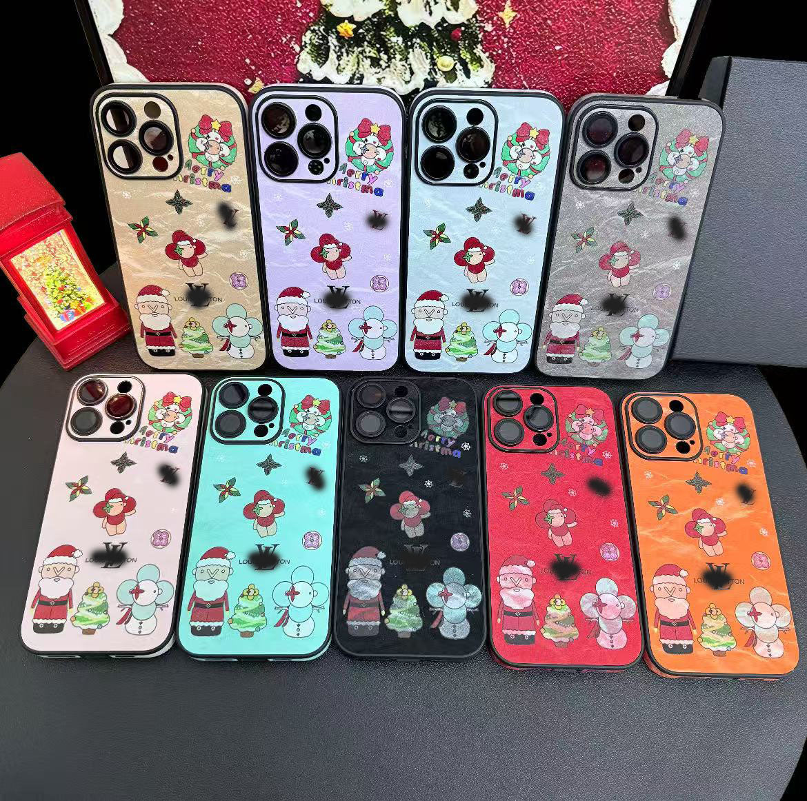 スマホケース クリスマスシリーズ 高級感 ダブルV 耐衝撃・防振性能に優れ、高級感あふれるスマホケースで、iPhone に対応