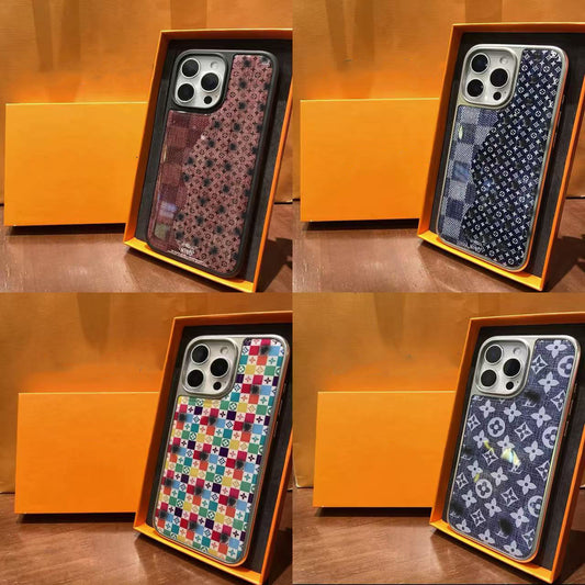 スマホケース  高級感アクリル  ダブルV 耐衝撃・防振性能に優れ、高級感あふれるスマホケースで、iPhone11~16 に対応