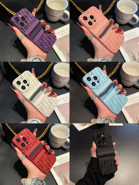 スマホケース  高級感シリコン素材  ダブルDI** 耐衝撃・防振性能に優れ、高級感あふれるスマホケースで、iPhone11~16 に対応