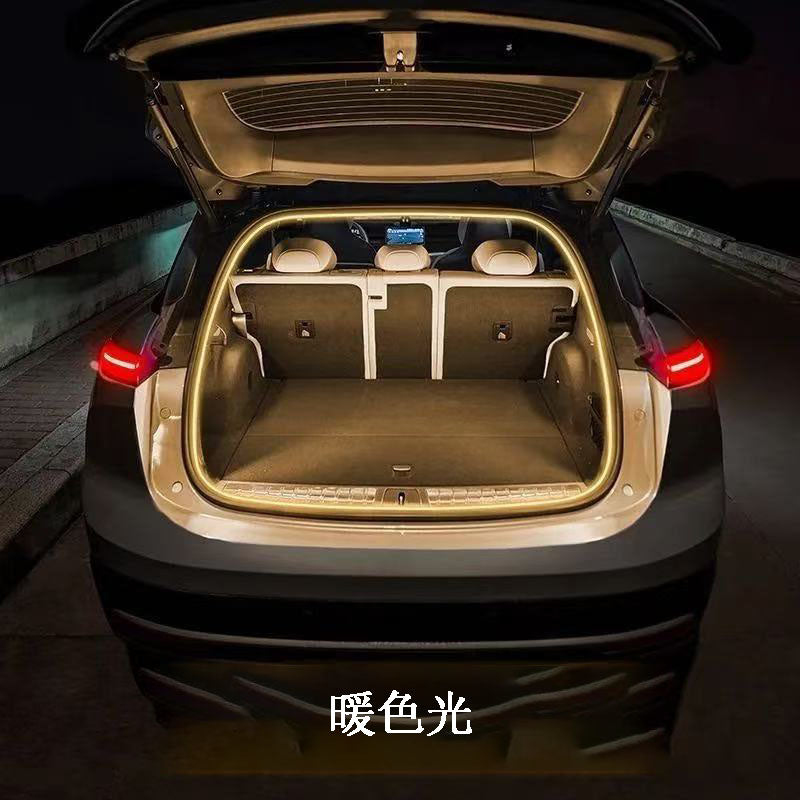 カー用品 車アクセサリー 内蔵式無傷取り付けの車両トランクアンビエントライト・装飾ライト線 4M 安全で防水性に優れ