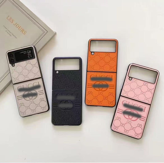 スマホケース  高級感   ダブルG  Galaxy Z Flip 専用  耐衝撃・防振性能に優れ、高級感あふれるスマホケースで、iPhone に対応