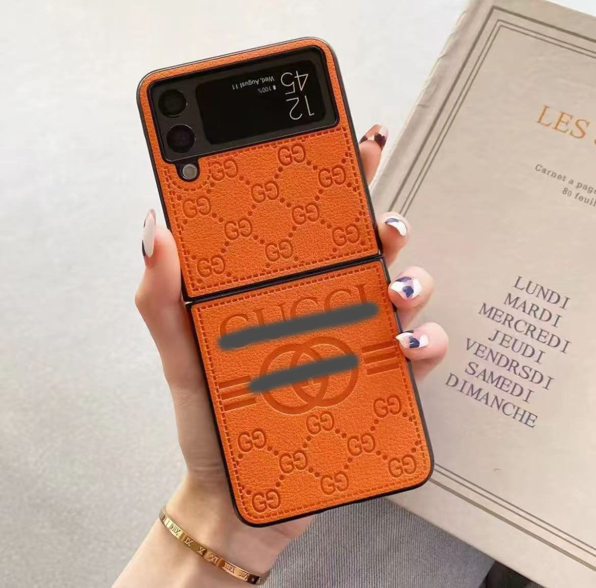 スマホケース 高級感 ダブルG Galaxy Z Flip 専用 耐衝撃・防振性能に優れ、高級感あふれるスマホケースで、iPhone に対応