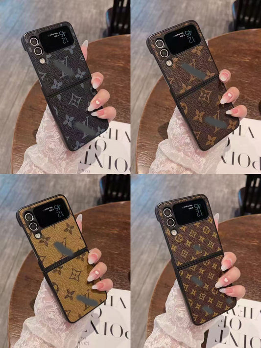 スマホケース  高級感   ダブルV  Galaxy Z Flip 専用  耐衝撃・防振性能に優れ、高級感あふれるスマホケースで、iPhone に対応