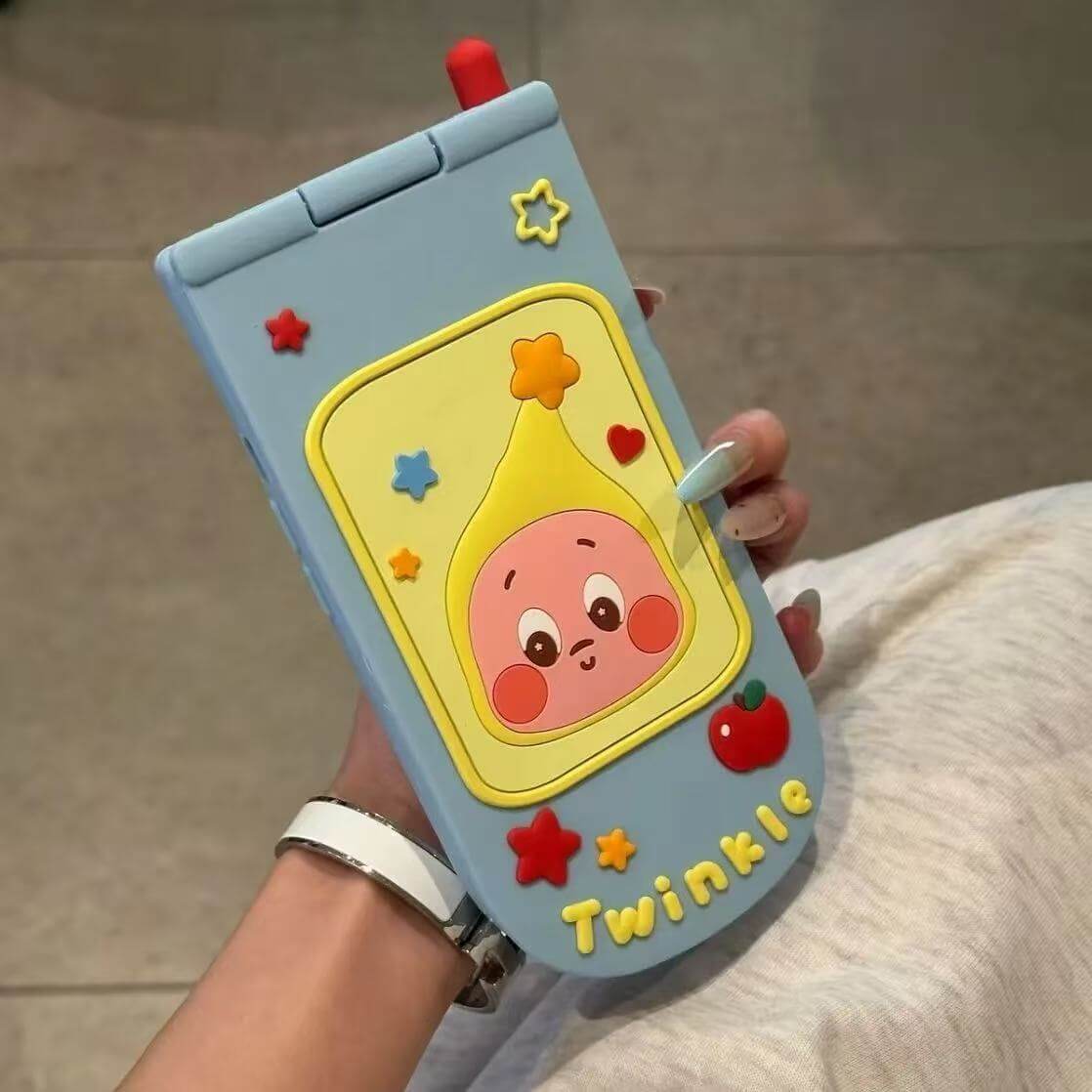 スマホケース 折りたたみ式カートゥーンスマホケース 耐衝撃・防振性能に優れ、高級感あふれるスマホケースで、iPhone に対応