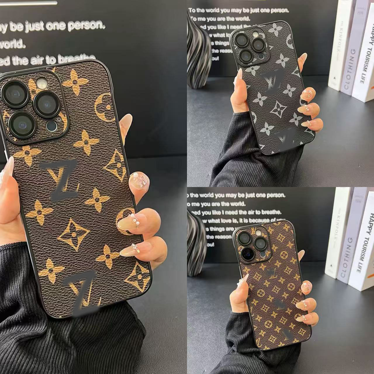 スマホケース  高級感ノーボーダーマホケース  ダブルV 耐衝撃・防振性能に優れ、高級感あふれるスマホケースで、iPhone13~16 に対応