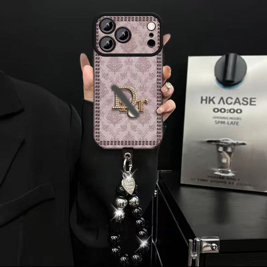 スマホケース  高級感ブレスレットを付き  ダブルDi** 耐衝撃・防振性能に優れ、高級感あふれるスマホケースで、iPhone11~17 に対応