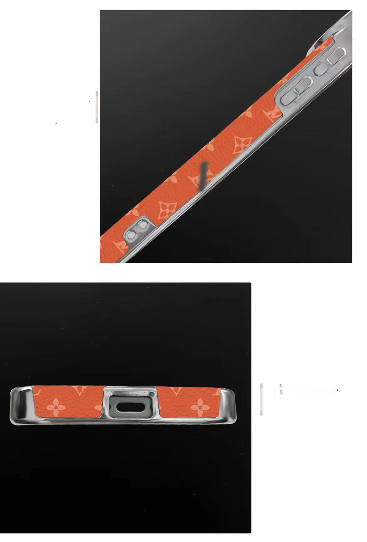 スマホケース 高級感ハンドストラップ付き ダブルV 耐衝撃・防振性能に優れ、高級感あふれるスマホケースで、iPhone11~17 に対応