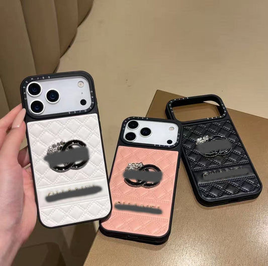 スマホケース  高級感  ダブルCC  耐衝撃・防振性能に優れ、高級感あふれるスマホケースで、iPhone12~17 に対応