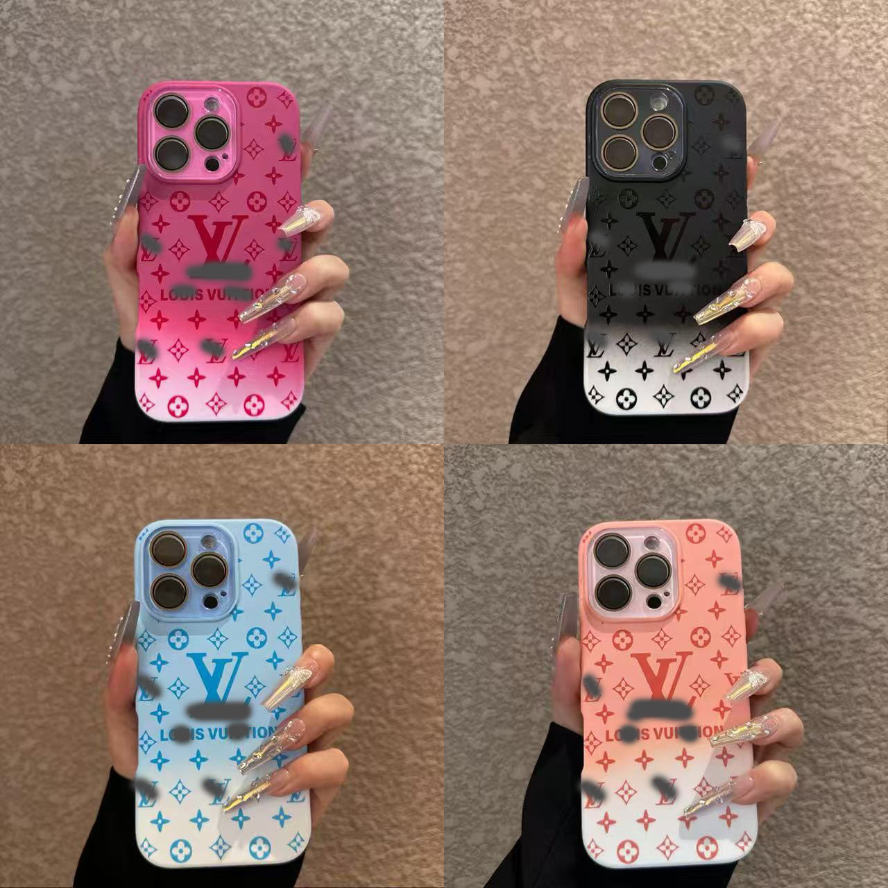 スマホケース  高級感グラデーションカラー  ダブルV  耐衝撃・防振性能に優れ、高級感あふれるスマホケースで、iPhone12~16 に対応