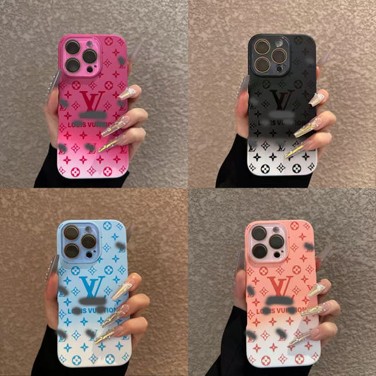 スマホケース  高級感グラデーションカラー  ダブルV  耐衝撃・防振性能に優れ、高級感あふれるスマホケースで、iPhone12~16 に対応