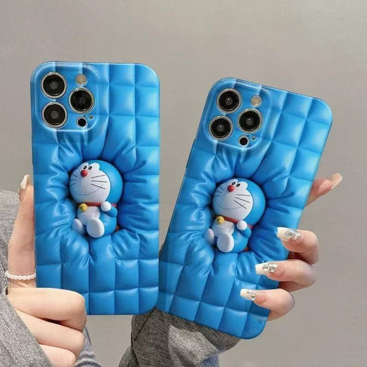 スマホケース  3D 効果ドラえもんスマホケース! 耐衝撃・防振性能に優れ、高級感あふれるスマホケースで、iPhone に対応