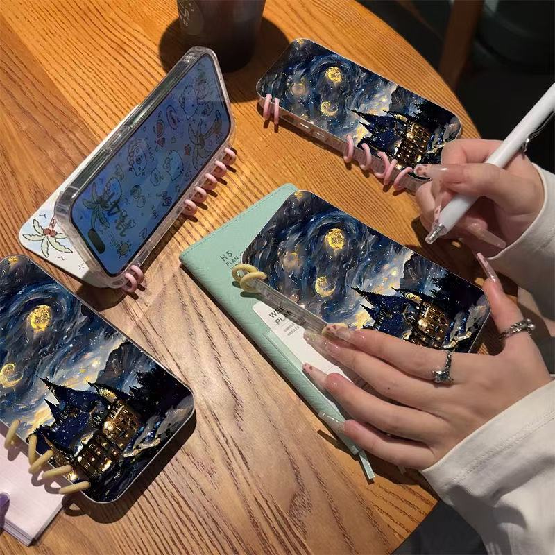 本型スマホケース 「星空」テーマ 手帳型スマホケース  キャラクターの柔らかい 折りたたみ式 ノート型 スマホケース  iPhone に対応