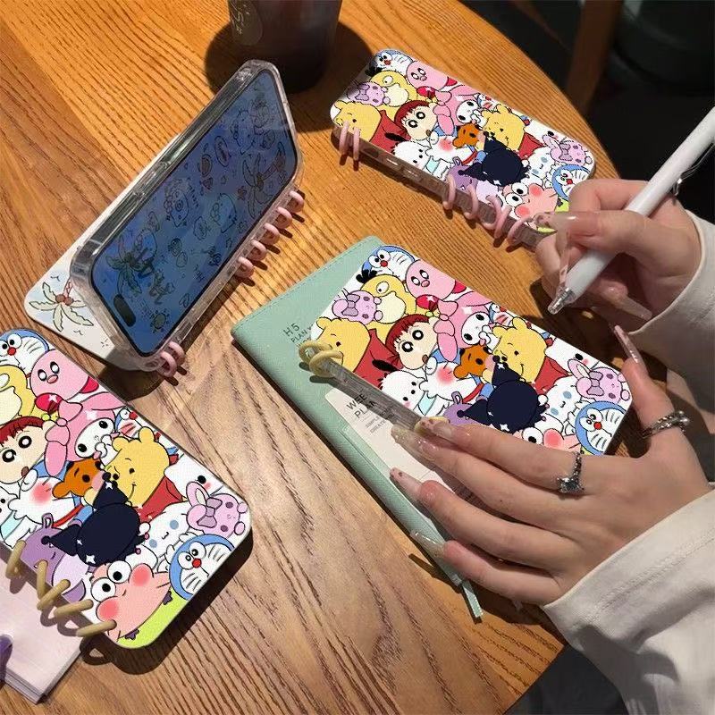 本型スマホケース 人気サンリオキャラクターたちテーマ 手帳型スマホケース  キャラクターの柔らかい 折りたたみ式 ノート型 スマホケース  iPhone に対応