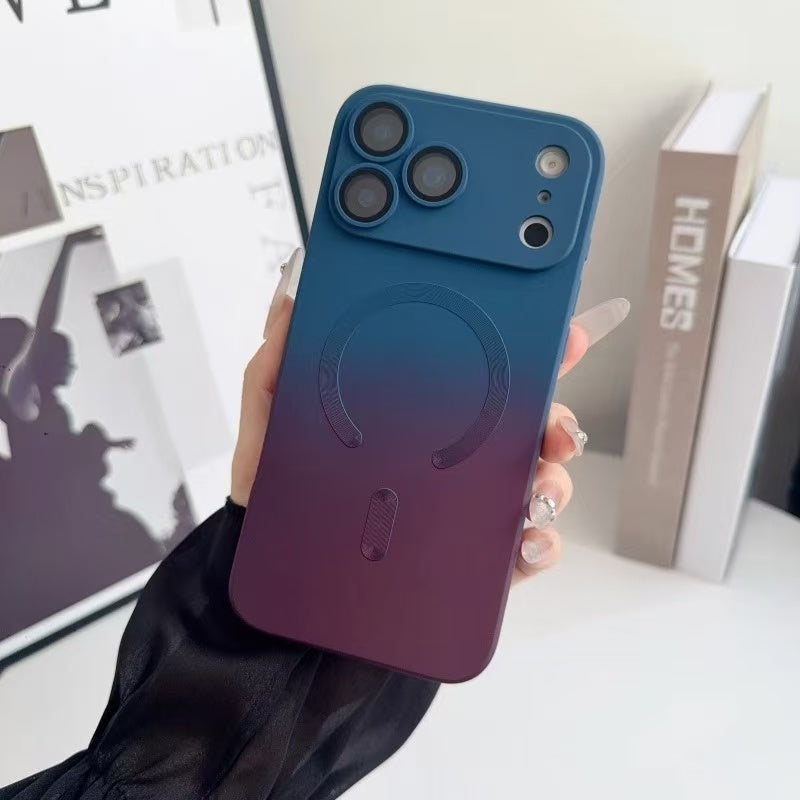 スマホケース  グラデーションリキッドマグネットスマホケース   耐衝撃・防振性能に優れ、高級感あふれるスマホケースで、iPhone 11~17 に対応