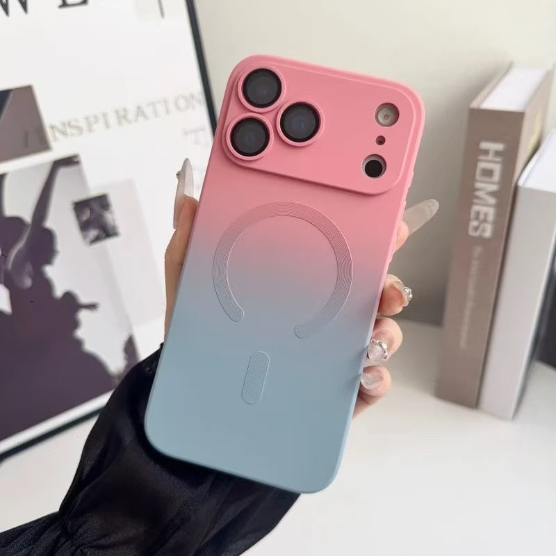 スマホケース  グラデーションリキッドマグネットスマホケース   耐衝撃・防振性能に優れ、高級感あふれるスマホケースで、iPhone 11~17 に対応