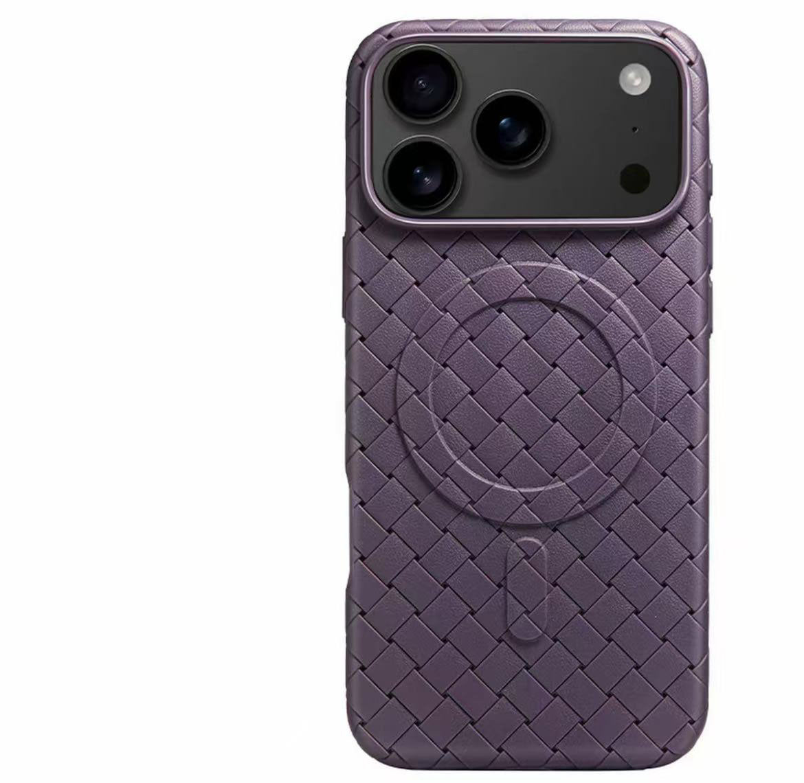 スマホケース  モノトーン ニット柄マグネットスマホケース  耐衝撃・防振性能に優れ、高級感あふれるスマホケースで、iPhone 11~17 に対応