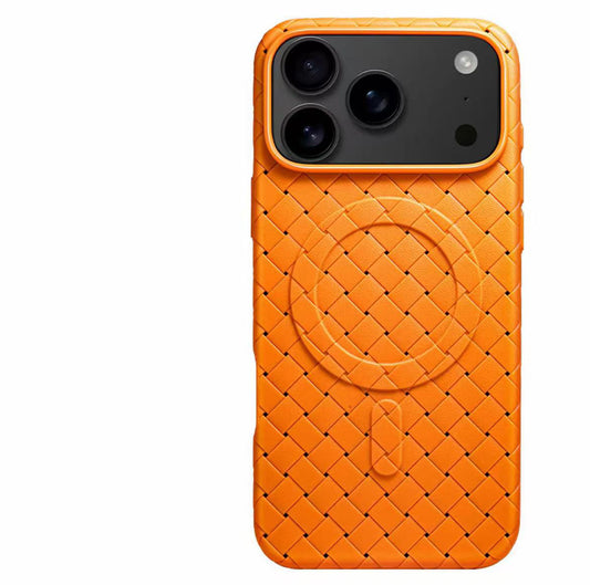 スマホケース  モノトーン ニット柄マグネットスマホケース  耐衝撃・防振性能に優れ、高級感あふれるスマホケースで、iPhone 11~17 に対応