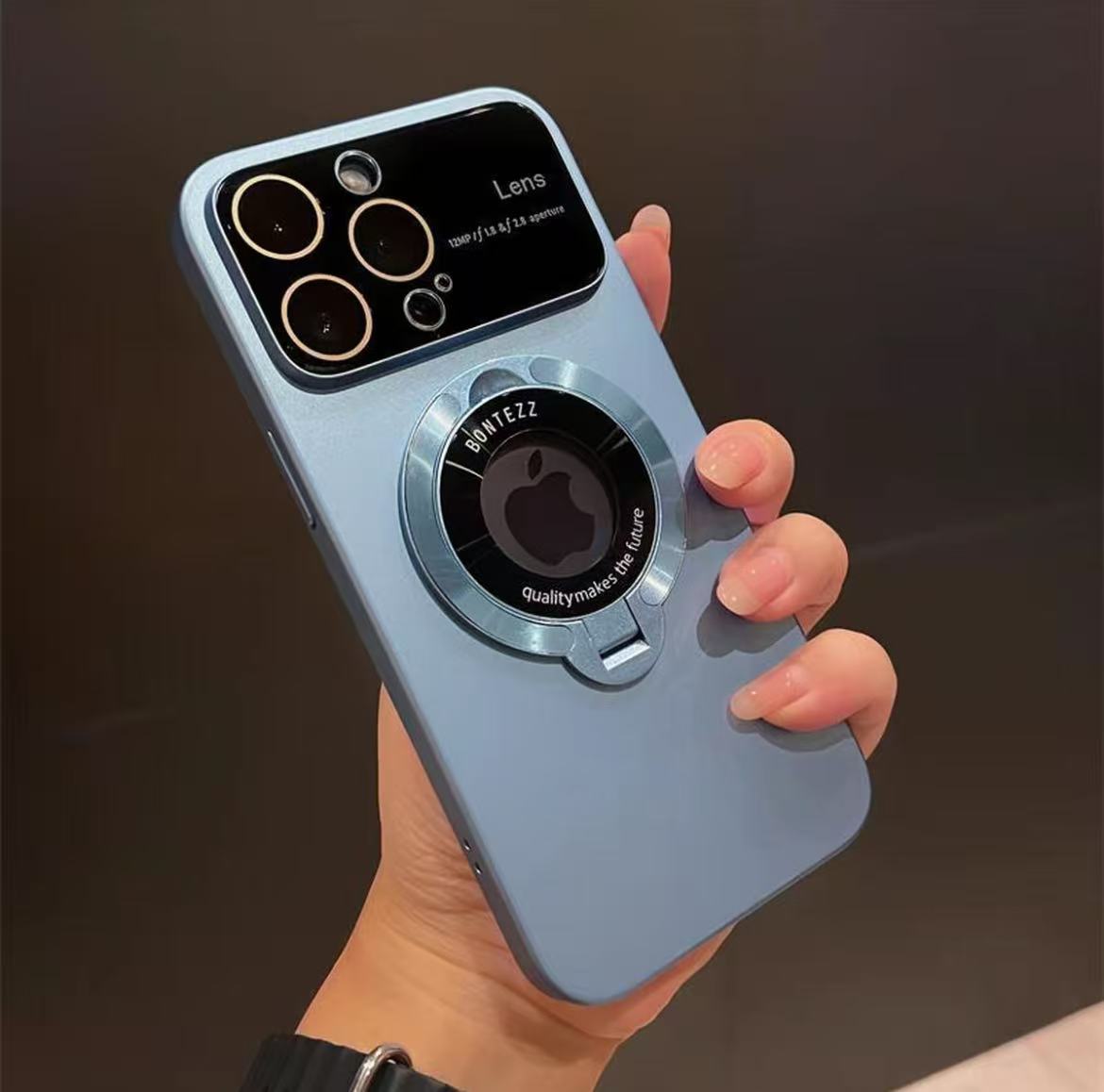 スマホケース  大ウィンドウ & スタンド付き プレミアムマグネットスマホケース  耐衝撃・防振性能に優れ、高級感あふれるスマホケースで、iPhone 11~17 に対応