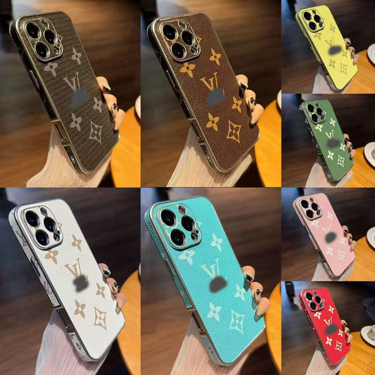 スマホケース  高級感シンプルスマホケース   ダブルV    耐衝撃・防振性能に優れ、高級感あふれるスマホケースで、iPhone12~16 に対応