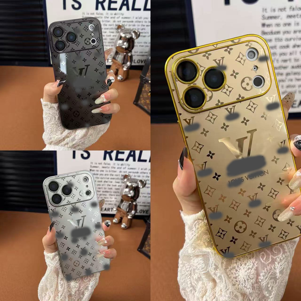 スマホケース  高級感メッキスマホケース   ダブルV    耐衝撃・防振性能に優れ、高級感あふれるスマホケースで、iPhone13~17 に対応