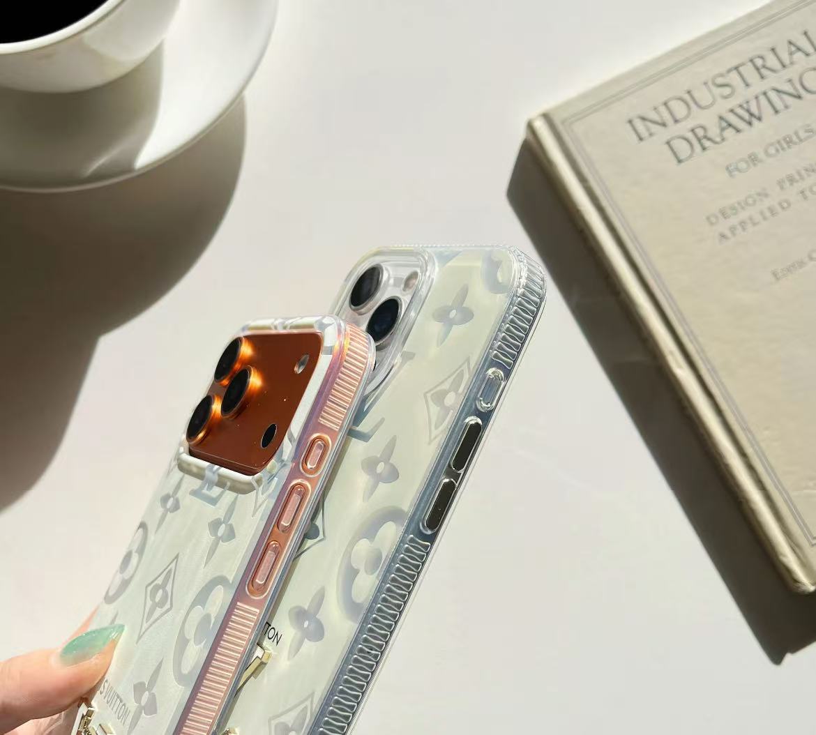 スマホケース  高級感月光白スマホケース   ダブルV    耐衝撃・防振性能に優れ、高級感あふれるスマホケースで、iPhone12~17 に対応