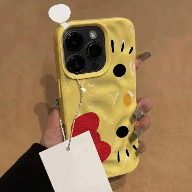 スマホケース  インスタグラム風の可愛い猫キャラクタースマホケース 耐衝撃・防振性能に優れ、高級感あふれるスマホケースで、iPhone に対応