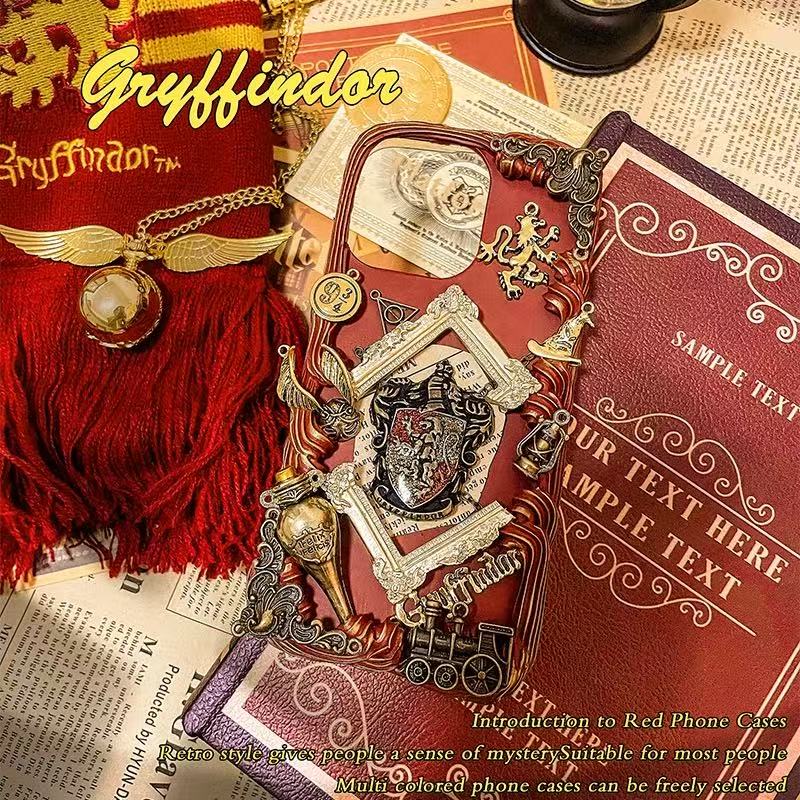 スマホケース  ハリーポッター 手作りクリームリキッドレジンスマホケース  耐衝撃・防振性能に優れ、高級感あふれるスマホケースで、iPhone に対応
