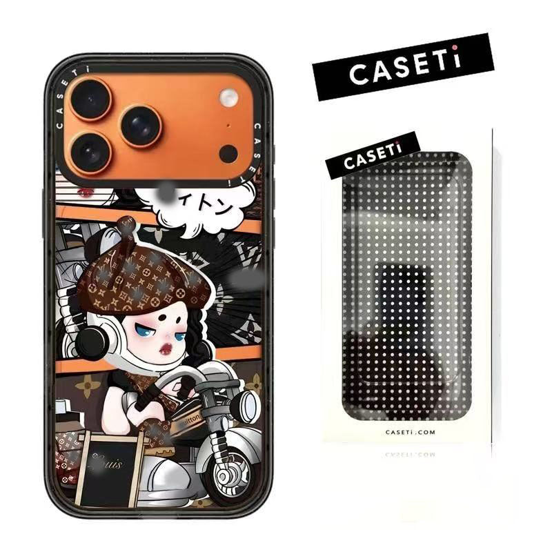 スマホケース 高級感popo マート アクリル製スマホケース ダブルV 耐衝撃・防振性能に優れ、高級感あふれるスマホケースで、 iPhone14~17 に対応