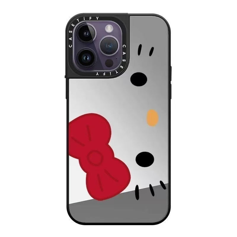 スマホケース ケースTIFY 鏡面仕上げのリボン柄スマホケース! 耐衝撃・防振性能に優れ、高級感あふれるスマホケースで、iPhone12~16 に対応