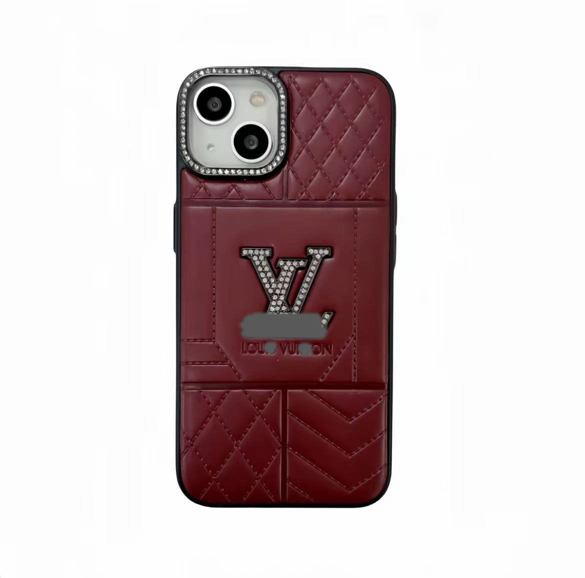 スマホケース 高級感 ラムスキン素材 ダブルV 耐衝撃・防振性能に優れ、高級感あふれるスマホケースで、iPhone に対応