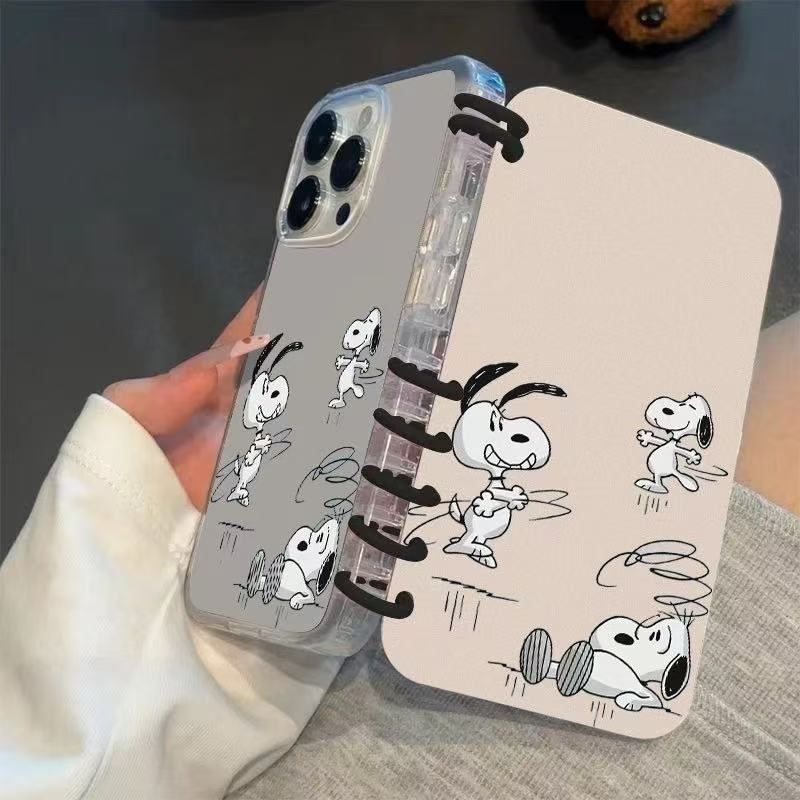 本型スマホケース スヌーピの愛らしい柄が魅力的なスマホケースです! 手帳型スマホケース キャラクターの柔らかい 折りたたみ式 ノート型 スマホケース iPhone に対応