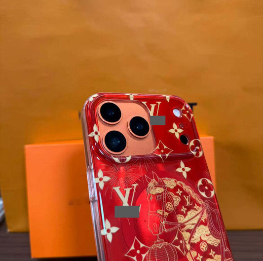 スマホケース 新年限定 高級感マグネット式スマホケース ダブルV 耐衝撃・防振性能に優れ、高級感あふれるスマホケースで、iPhone15~17 に対応